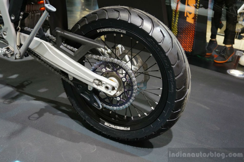 KTM-Freeride-E-SM-rear-wheel-and-sprocket-at-INTERMOT